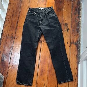 Abercrombie & Fitch Women’s Ankle Straight Curve Love Black Jeans 26L